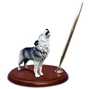  Wolf Pen Holder (Gray)