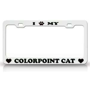   Animal High Quality STEEL /METAL Auto License Plate Frame, Pink/White