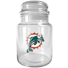   American Products Miami Dolphins 31oz Glass Candy Jar   