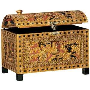  Ancient Egyptian Lidded Chest Treasure Jewelry Box/Gift 