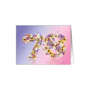  78th birthday with daisy flower numbers Card Toys & Games