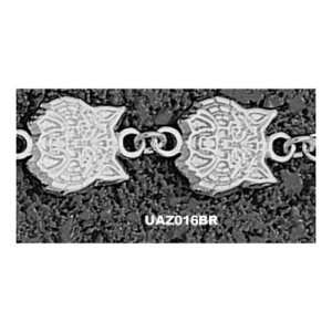  University of Arizona Wildcat Head Bracelet 7.5 (Silver 