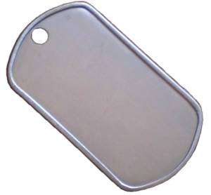Blank Stainless Steel Dog Tags / Military Tag   50 Pack  