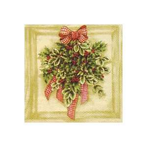    Holly and Ivy Ochre Christmas Party Lunch Napkin