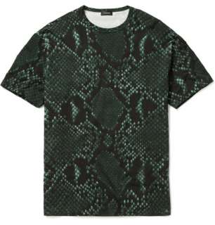  Clothing  T shirts  Crew necks  Python Print Cotton 