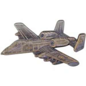  A 10 Thunderbolt Airplane Pin Pewter 2 1/2 Arts, Crafts 