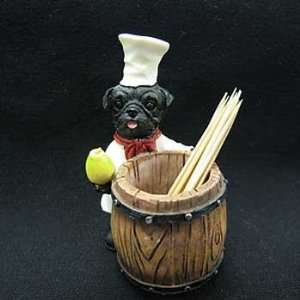  Chef Dog Pug Toothpick Holder