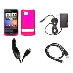 HTC ThunderBolt (Verizon) Premium Combo Pack   Hot Pink Rubberized 