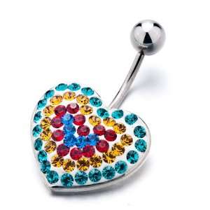   Hearts Belly Button Ring Navel Piercing Body Jewelry Pugster Jewelry