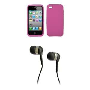  AT&T Apple iPhone 4 / iPhone 4G Hot Pink Silicone Skin Case 