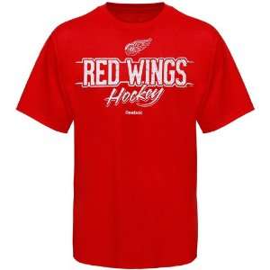   NHL Reebok Detroit Red Wings Red Allegiance T shirt