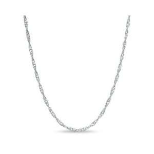  Sterling Silver 020 Gauge Singapore Chain Necklace   18 