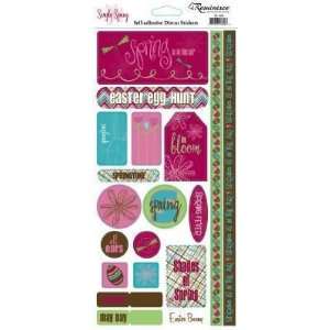  Simply Spring Cardstock Scrapbook Stickers (SS100)
