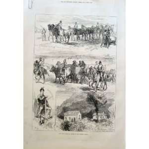  War Artist At Alexinate Antique Print 1876 Servia