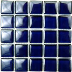  Cobalt blue Crytsal Glass Tile 1x1 Polish