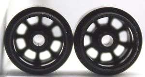 CB DESIGN F1 BLACKENED ALUMINUM WHEELS 15x8 FOR 1/32 SLOT CARS WITH 3 