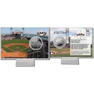  San Francisco Giants At&T Park Silver Plate Coin Card 