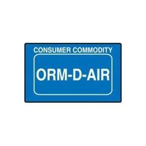  Shipping Labels ORM D AIR 1 1/2 x 2 1/2 Roll of 500 