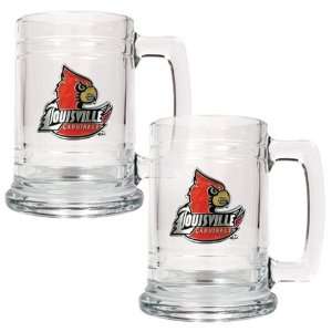  Louisville Cardinals Set of 2 Beer Mugs