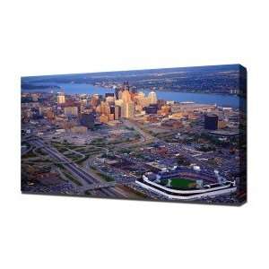  Detroit   Canvas Art   Framed Size 16x24   Ready To Hang 
