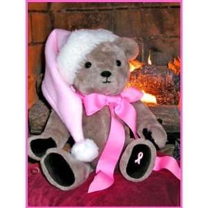  Christmas Postage Stamp Teddy bear in pink hat Office 