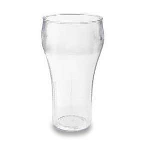 GET 7716 1 CL 16 oz. Clear Plastic Stackable Textured Bell Soda Glass 