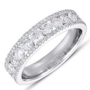  14K White Gold 1.16cttw Round Diamond Fashion Ring 