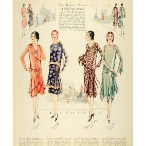  1928 Print Parisian Flapper Fashion McCalls Dressmaking 