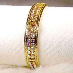  Exquisite Gold Crystal Collar X Large 