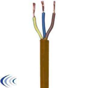 Schlauchleitung H03VV F 3x0,75mm² PVC Kabel braun 5 Mtr  