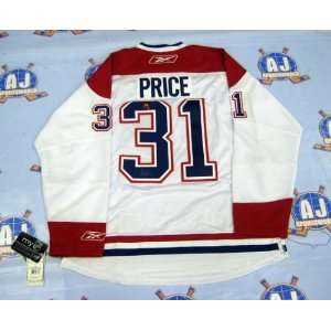 Carey Price Autographed Uniform   RBK White   Autographed NHL Jerseys 