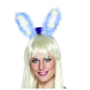  Smiffys Light Up Bunny Ears   Blue   Ladies Toys & Games