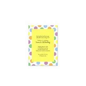  Birthday Dots Invitation Birthday Party Invitations 