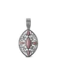 Sterling Silver Rhodonite Colorado Rose Enhancer