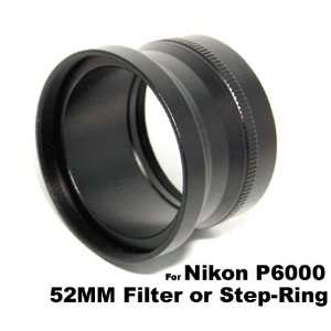 lens adapter tube for NIKON Coolpix P6000 to accept 52MM Filter, Lens 