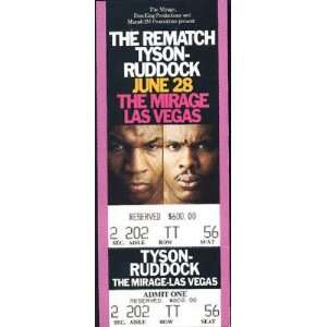  1991 Mike Tyson vs Donovan Ruddock II Full Ticket Rare 