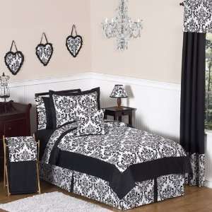  Isabella Black And White 3 Piece Full/Queen Comforter Set 