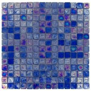  Vista   3/4 x 3/4 square glass tile in liberty blue 