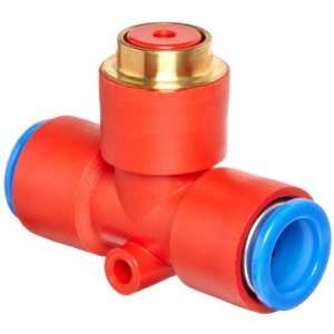 SMC KE Residual Pressure Relief Valve with Push Button Guard and Push 