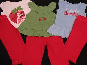   of Spring Set 6 12 18 24 m 2T Red Pants Top Love Beauty Berry  