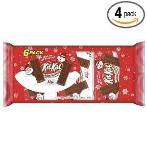 Kit Kat Holiday Candy Bars, Santa Design, 6 Pack, 9.3 Ounce Packages 