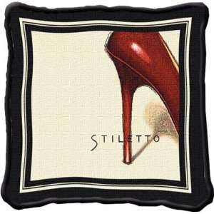  Red Stiletto Pillow 17x17