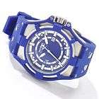  Reserve Mens Akula Swiss Made GMT Blue Rubber Strap Watch 0626 NEW