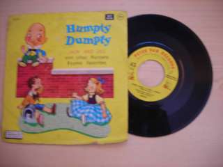 Rare Peter Pan Records HUMPTY DUMPTY 45 RPM 1965  