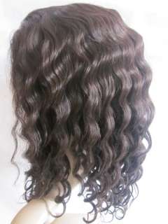   quality 12 100% remy idian human hair full lace wig 2# deepwave