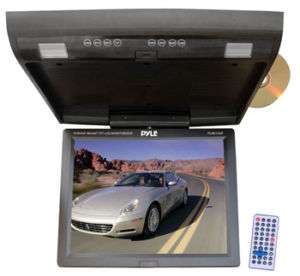 PYLE 15LCD ROOF MOUNT DROP DOWN CAR MONITOR DVD PLAYER  