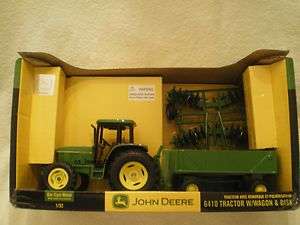 ERTL JOHN DEERE 6410 Tractor with Barge Wagon and Disc 15489  