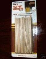 DISPOSABLE WOODEN COFFEE STIRRERS 077615025339  
