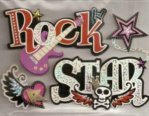 ROCK STAR 3d Scrapbook Stickers  