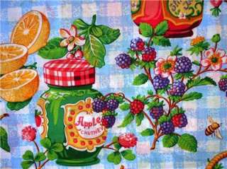 New Jelly Jam Food Fruit Kitchen Fabric BTY  